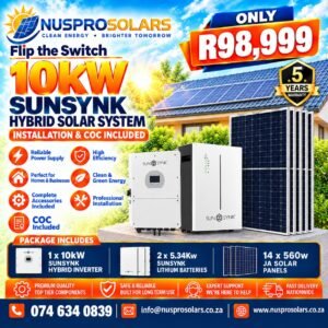 10kW Sunsynk Hybrid Solar System