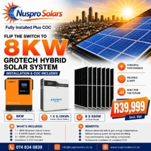 8kW Growtech Hybrid Solar System