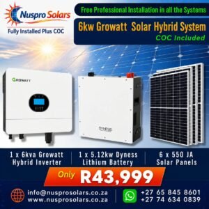 6kW Growatt Hybrid Solar System